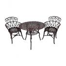 Conjunto Mesa 2 Poltronas Viena Premium Jardim Varanda Sacada Marrom