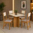 Conjunto mesa 4 cadeiras compacta Cal Móveis