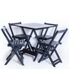 Conjunto Mesa 70x70 4 Cadeiras Dobrável Tabaco Ref. W70.4T