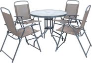 Conjunto Mesa Arizona Com 4 Cadeiras Marrom Kala Conjunto Mesa Arizona Com 4 Cadeiras Marrom Kala