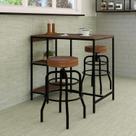 Conjunto Mesa Bistrô 2 Banqueta Aço Giratória Espresso Móveis Conjunto Mesa Bistrô 2 Banqueta Aço Giratória Espresso Móveis