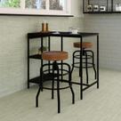 Conjunto Mesa Bistrô 2 Banqueta Aço Giratória Espresso Móveis