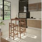 Conjunto Mesa Bistrô 2 Banquetas Madeira Macica Conjunto Mesa Bistrô 2 Banquetas Madeira Macica