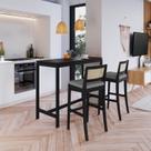 Conjunto Mesa Bistrô com 2 Banquetas Tiê CabeCasa MadeiraOriginals