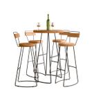 Conjunto Mesa Bistrô Com 4 Banquetas Aérea Gourmet Aurora