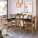 Conjunto Mesa Bistro com 4 Banquetas Cedro Gold 11C