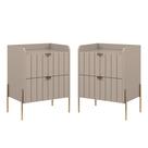 Conjunto Mesa cabeceira para quarto conect 100% mdf 45cm