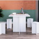 Conjunto Mesa com 4 Banquetas em Mdp
