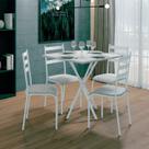 Conjunto Mesa com 4 Cadeiras 541.sli e Tampo Quadrado Diamante