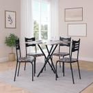 Conjunto Mesa com 4 Cadeiras 542.slp e Tampo Quadrado Diamante