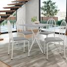 Conjunto Mesa com 4 Cadeiras 544.arc e Tampo Quadrado Diamante