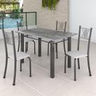 Conjunto Mesa com 4 Cadeiras Tampo de Granito Topázio Sara Yescasa