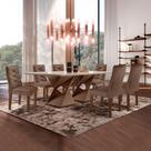 Conjunto Mesa com Vidro e 6 Cadeiras 170cmx90cm Barcelona Yescasa Conjunto Mesa com Vidro e 6 Cadeiras 170cmx90cm Barcelona Yescasa