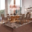 Conjunto Mesa com Vidro e 8 Cadeiras 200cmx90cm Barcelona Yescasa Conjunto Mesa com Vidro e 8 Cadeiras 200cmx90cm Barcelona Yescasa