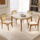 Conjunto Mesa Condessa 109X109 4 Cadeiras Marquesa Conjunto Mesa Condessa 109X109 4 Cadeiras Marquesa