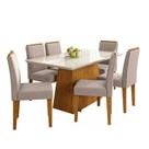 Conjunto mesa cozinha 6 cadeiras tampo vidro temperado 1,60x0,90 Conjunto mesa cozinha 6 cadeiras tampo vidro temperado 1,60x0,90