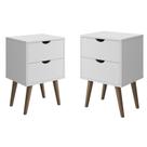 Conjunto Mesa De Cabeceira para Quarto Decore Madri Retrô Pés Palito Conjunto Mesa De Cabeceira para Quarto Decore Madri Retrô Pés Palito