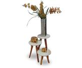 Conjunto Mesa de Canto Eiffel Off White - 3 Unidades
