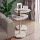 Conjunto Mesa de Centro e Apoio Bel Orgânico MDF Metal 50cm Off White Artely
