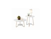 Conjunto Mesa De Centro E Apoio Liz Branco EJ Móveis