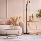 Conjunto mesa de centro LIZ OFF WHITE/FREIJO