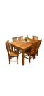 Conjunto Mesa de Jantar 1.5x0.90m Madeira de Demolição Peroba Rosa.