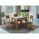 Conjunto Mesa de Jantar 108cm com 4 Cadeiras Multimóveis CR50204