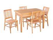 Conjunto Mesa de Jantar 120x80cm 4 Cadeiras Conforto Madeira de Demolição Peroba Rosa Natural