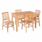 Conjunto Mesa De Jantar 120x80cm 4 Cadeiras Madri Em Madeira Maciça Conjunto Mesa De Jantar 120x80cm 4 Cadeiras Madri Em Madeira Maciça