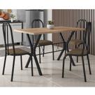 Conjunto Mesa de Jantar 136cm Miami com 4 Cadeiras Madri