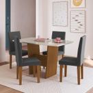Conjunto Mesa de Jantar 137cm com 4 Cadeiras Multimóveis CR50210