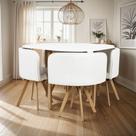 Conjunto Mesa De Jantar + 4 Cadeiras Compact Comfort - Turim