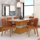 Conjunto Mesa De Jantar 6 Cadeiras Nairóbi Cinam/off Whi/terracot - Móveis Arapongas Conjunto Mesa De Jantar 6 Cadeiras Nairóbi Cinam/off Whi/terracot - Móveis Arapongas