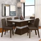 Conjunto Mesa De Jantar 6 Cadeiras Nairóbi Imbuia/off Whi/marrom - Móveis Arapongas Conjunto Mesa De Jantar 6 Cadeiras Nairóbi Imbuia/off Whi/marrom - Móveis Arapongas