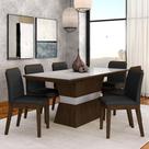 Conjunto Mesa De Jantar 6 Cadeiras Nairóbi Imbuia/off Whi/preto - Móveis Arapongas Conjunto Mesa De Jantar 6 Cadeiras Nairóbi Imbuia/off Whi/preto - Móveis Arapongas