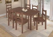 Conjunto Mesa de Jantar 6 Lugares com 6 Cadeiras em Madeira Maciça Arte e Estilo Conjunto Mesa de Jantar 6 Lugares com 6 Cadeiras em Madeira Maciça Arte e Estilo