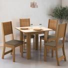 Conjunto Mesa de Jantar 90cm com 4 Cadeiras Multimóveis CR50205