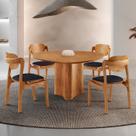 Conjunto Mesa de Jantar Helena Tampo Organico Laminado 4 Cadeiras Celeste Gold Conjunto Mesa de Jantar Helena Tampo Organico Laminado 4 Cadeiras Celeste Gold