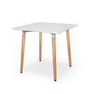 Conjunto Mesa de Jantar Quadrada Eiffel Branca 80x80cm com 4 Cadeiras Itália - Preto