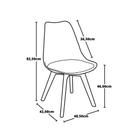 Conjunto Mesa de Jantar Redonda Amanda Branca 120cm com 6 Cadeiras Eiffel Leda - Preto