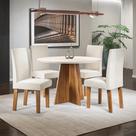 Conjunto Mesa de Jantar Redonda Spirit com 4 Cadeiras Viero Móveis