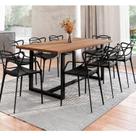 Conjunto Mesa de Jantar Rústica de Madeira Maciça com 8 Cadeiras Allegra Conjunto Mesa de Jantar Rústica de Madeira Maciça com 8 Cadeiras Allegra