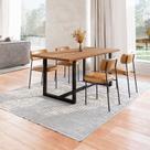Conjunto Mesa de Jantar Rústica Madeira Maciça com 4 Cadeiras Mona