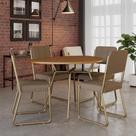 Conjunto Mesa de Jantar Soho Orgânica C/ 04 Cadeiras Next Est.Champ