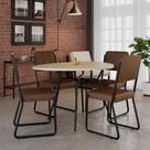 Conjunto Mesa De Jantar Soho Orgânica Com 04 Cadeiras Next Est.preta - Ciliegio E Cr Whisky Conjunto Mesa De Jantar Soho Orgânica Com 04 Cadeiras Next Est.preta - Ciliegio E Cr Whisky