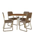 Conjunto Mesa de Jantar Soho redonda C/ 04 Cadeiras Next Est.Champ