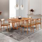 Conjunto Mesa de Jantar Tampo 240cm Barril Laminado Ello e 8 Cadeiras Mônaco Premium