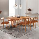 Conjunto Mesa de Jantar Tampo 240cm Barril Laminado Ello e 8 Cadeiras Mônaco Premium