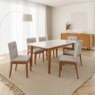 Conjunto Mesa de Jantar Tangará 180cm e 6 Cadeiras Estofadas Tiê Maxx CabeCasa MadeiraOriginals