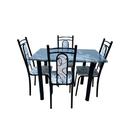 Conjunto Mesa de Jantar Tubular Veneza Gran 110x70cm com 4 Cadeiras 1031 Thais